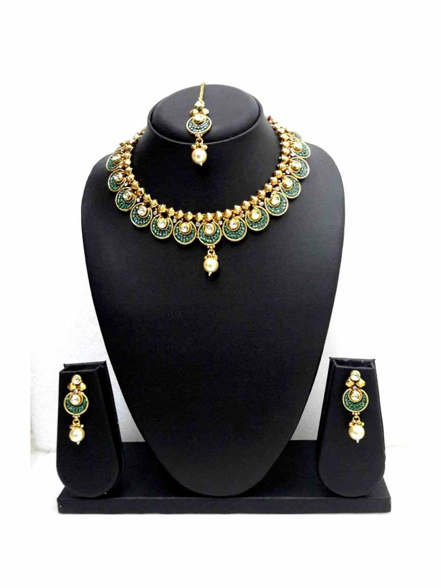 checkered_polki-necklace_earring-NLCK13544GNHG