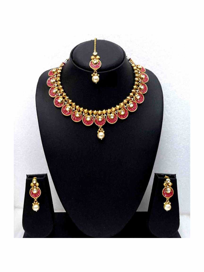 checkered_polki-necklace_earring-NLCK13544RBHG