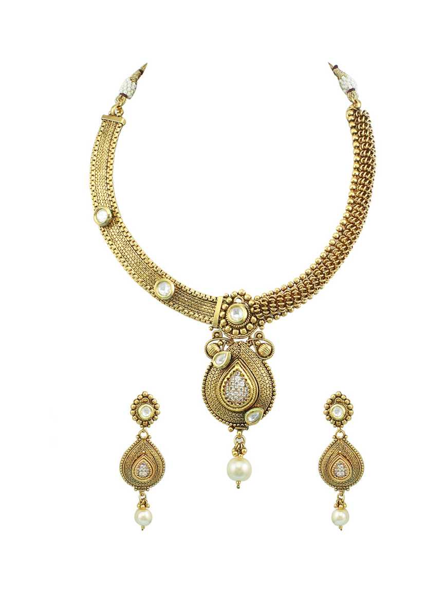 checkered_polki-necklace_earring-NLCK13690CLHG