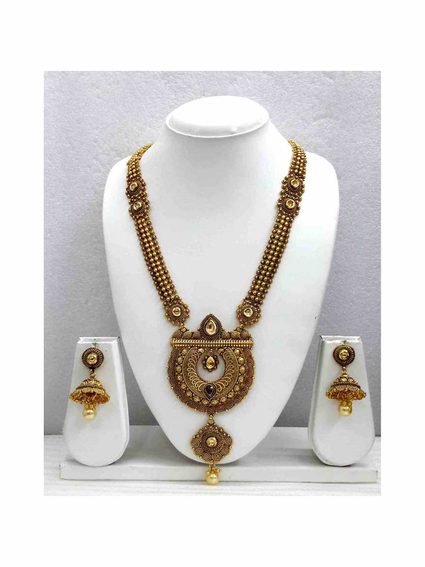 checkered_polki-necklace_earring-NLCK13914RLCPHG
