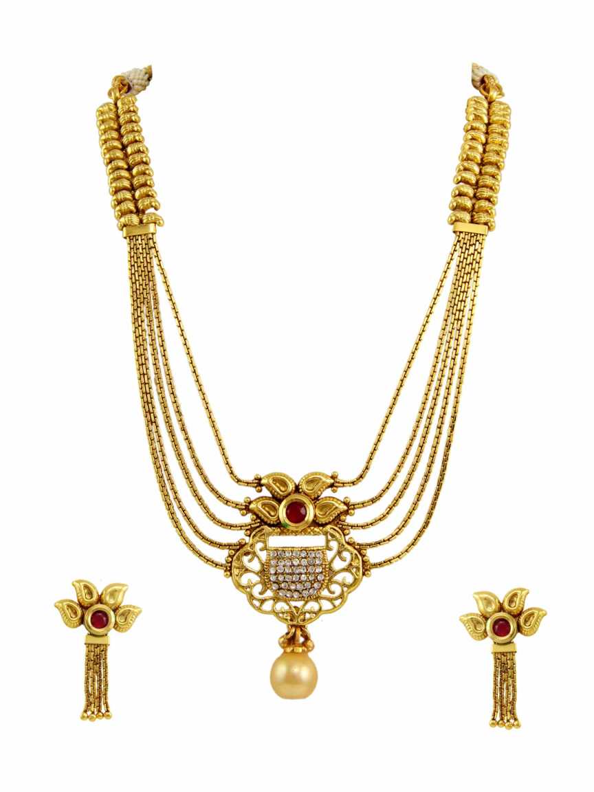 checkered_polki-necklace_earring-NLCK14576RBCLHG