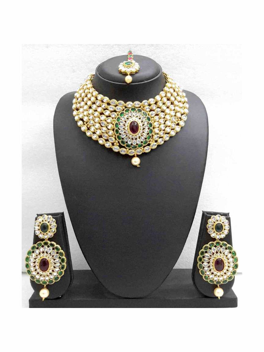 checkered_polki-necklace_earring-NLCK14593GNRNHG