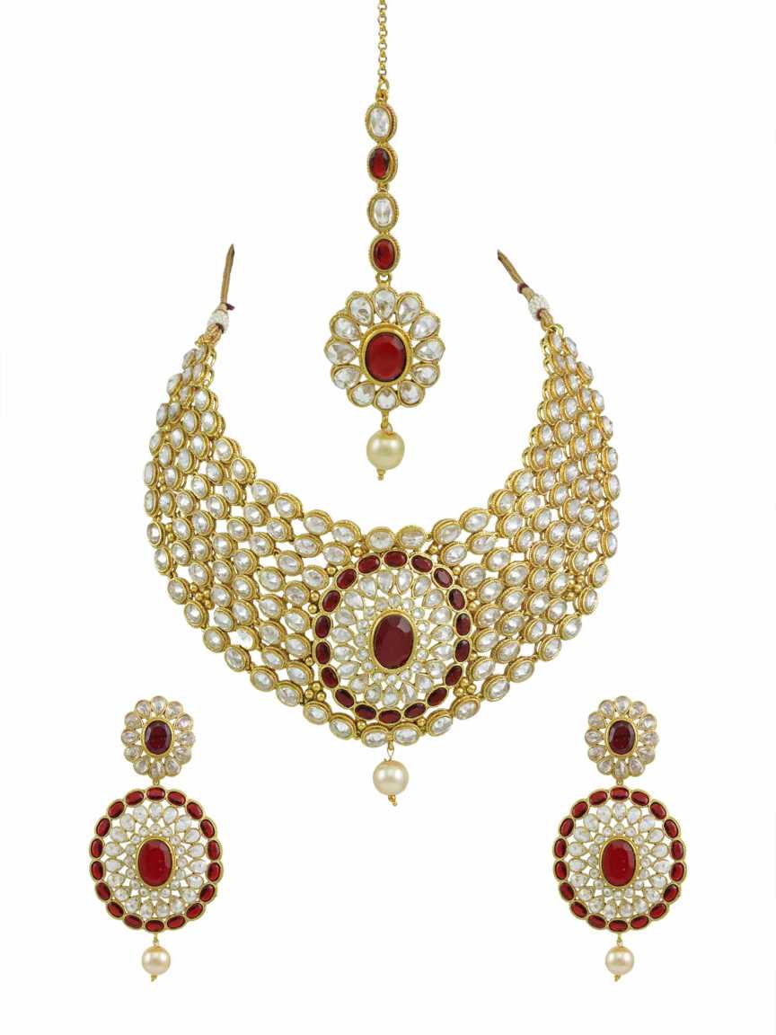 checkered_polki-necklace_earring-NLCK14593MRHG