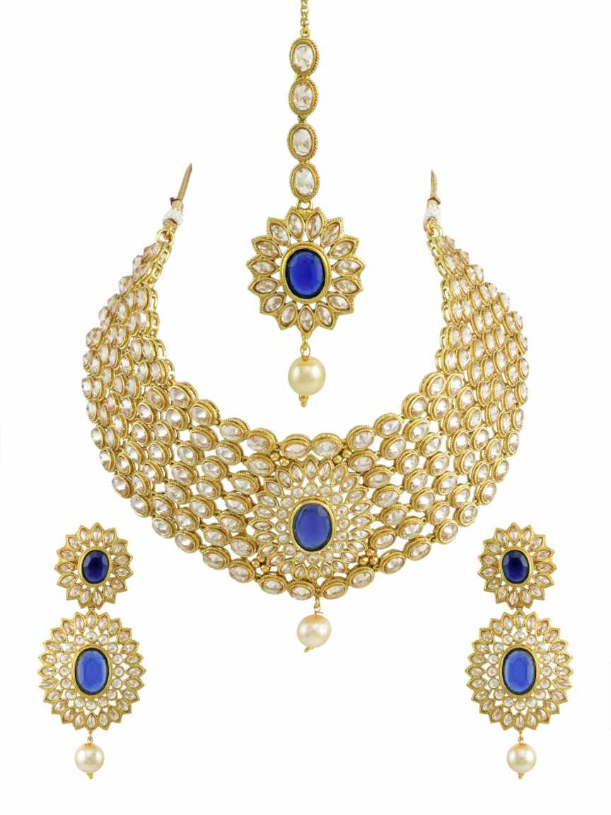 checkered_polki-necklace_earring-NLCK14594BLHG