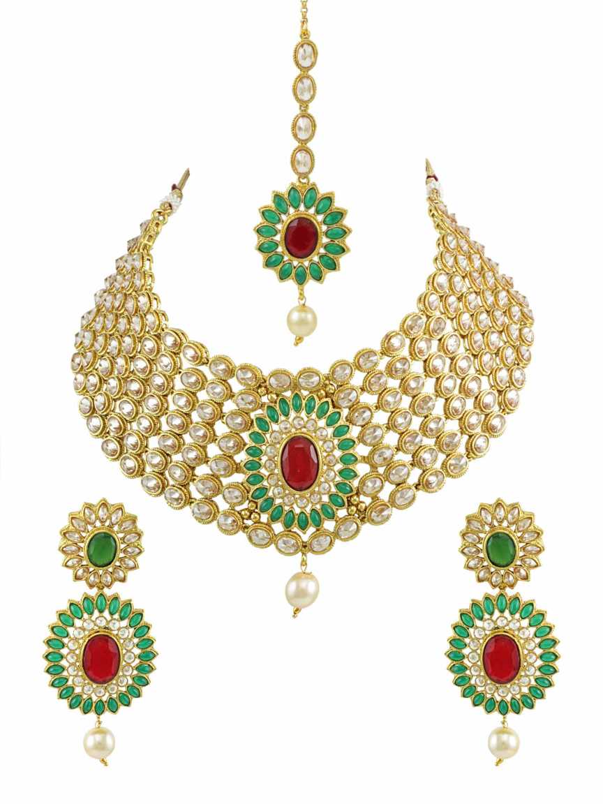 checkered_polki-necklace_earring-NLCK14594REHG