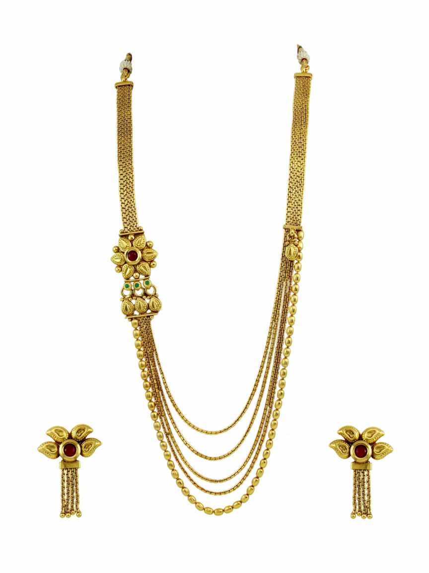 checkered_polki-necklace_earring-NLCK14611RBHG