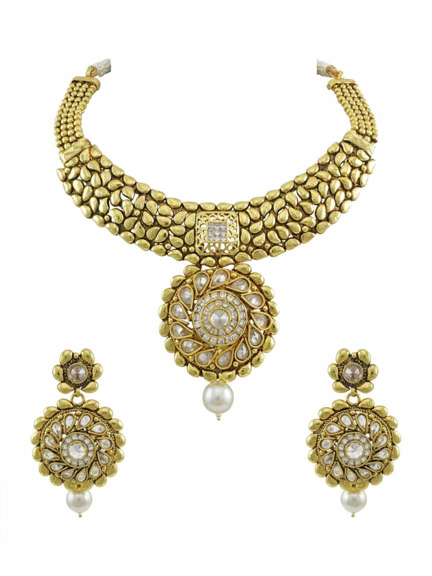 checkered_polki-necklace_earring-NLCK14658CLHG