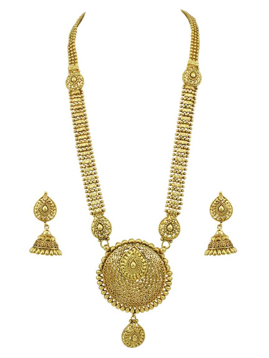NECKLACE EARRING in CHECKERED POLKI Style | Design - 14890