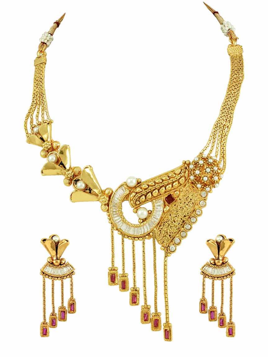 checkered_polki-necklace_earring-NLCK15049RBHG