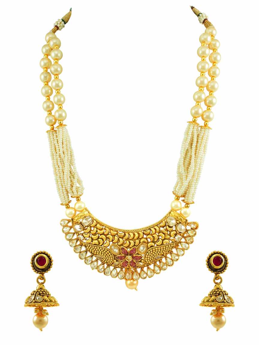 checkered_polki-necklace_earring-NLCK15085RBHG