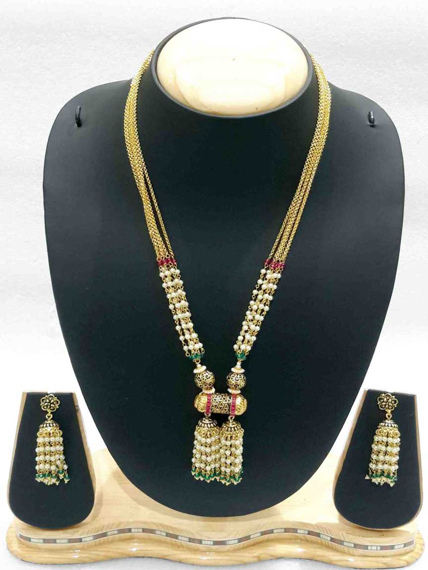 checkered_polki-necklace_earring-NLCK16151RNGNBD