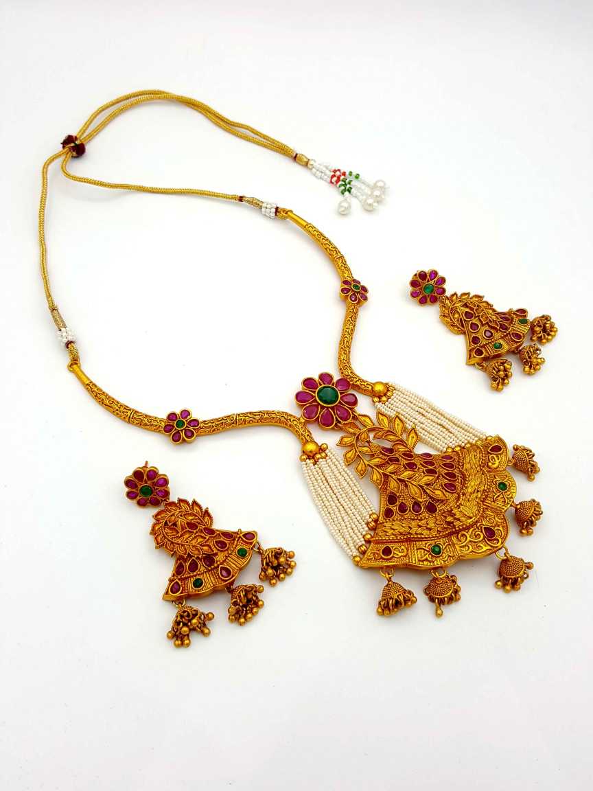 checkered_polki-necklace_earring-NLCK16778REHG