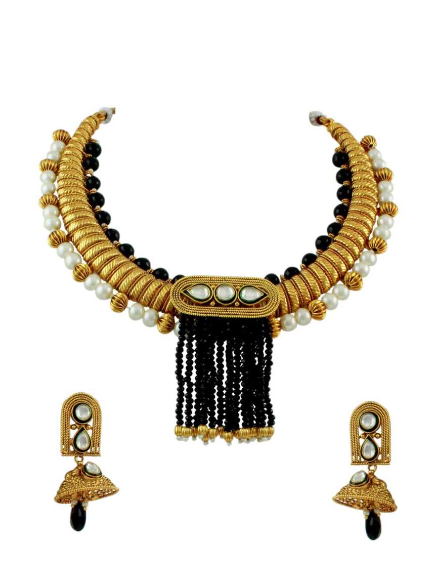 NECKLACE EARRING in JADAU KUNDAN Style | Design - 10772