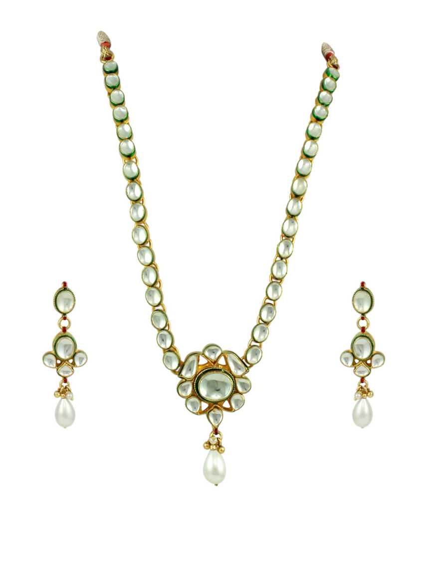 NECKLACE EARRING in JADAU KUNDAN Style | Design - 10955
