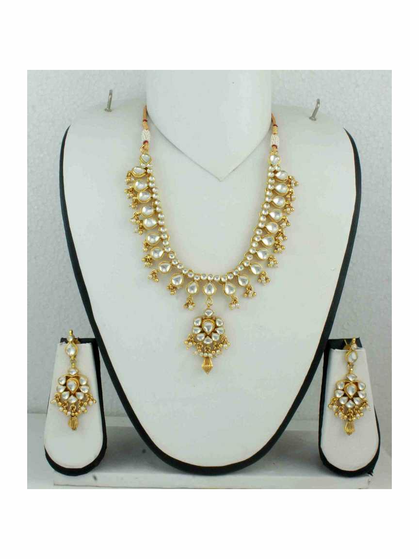 NECKLACE EARRING in JADAU KUNDAN Style | Design - 10964