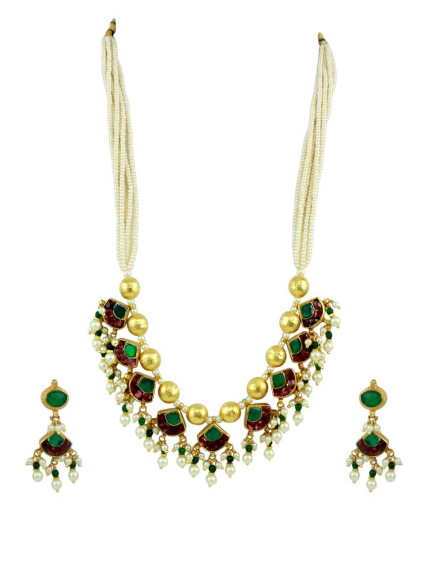 NECKLACE EARRING in JADAU KUNDAN Style | Design - 10970