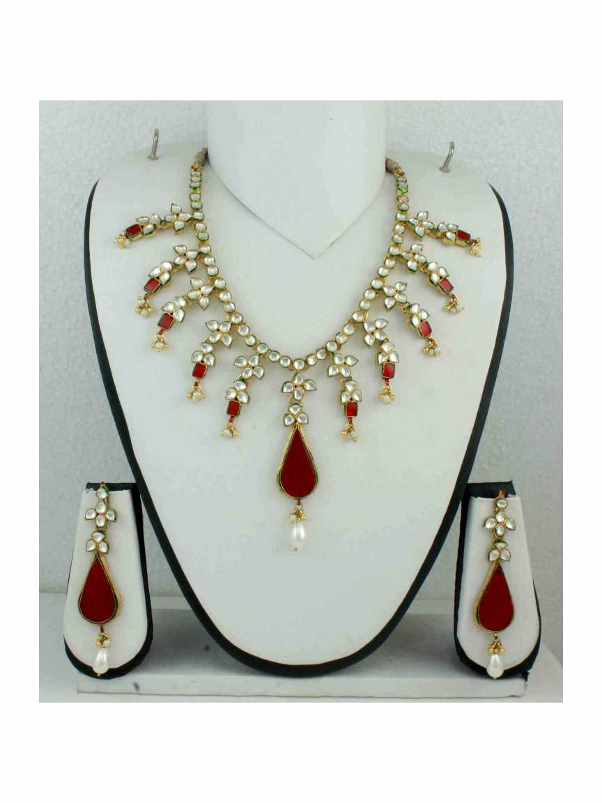 NECKLACE EARRING in JADAU KUNDAN Style | Design - 10971