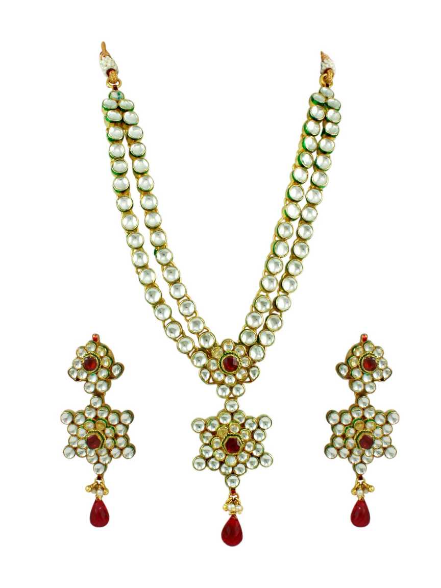 NECKLACE EARRING in JADAU KUNDAN Style | Design - 10973