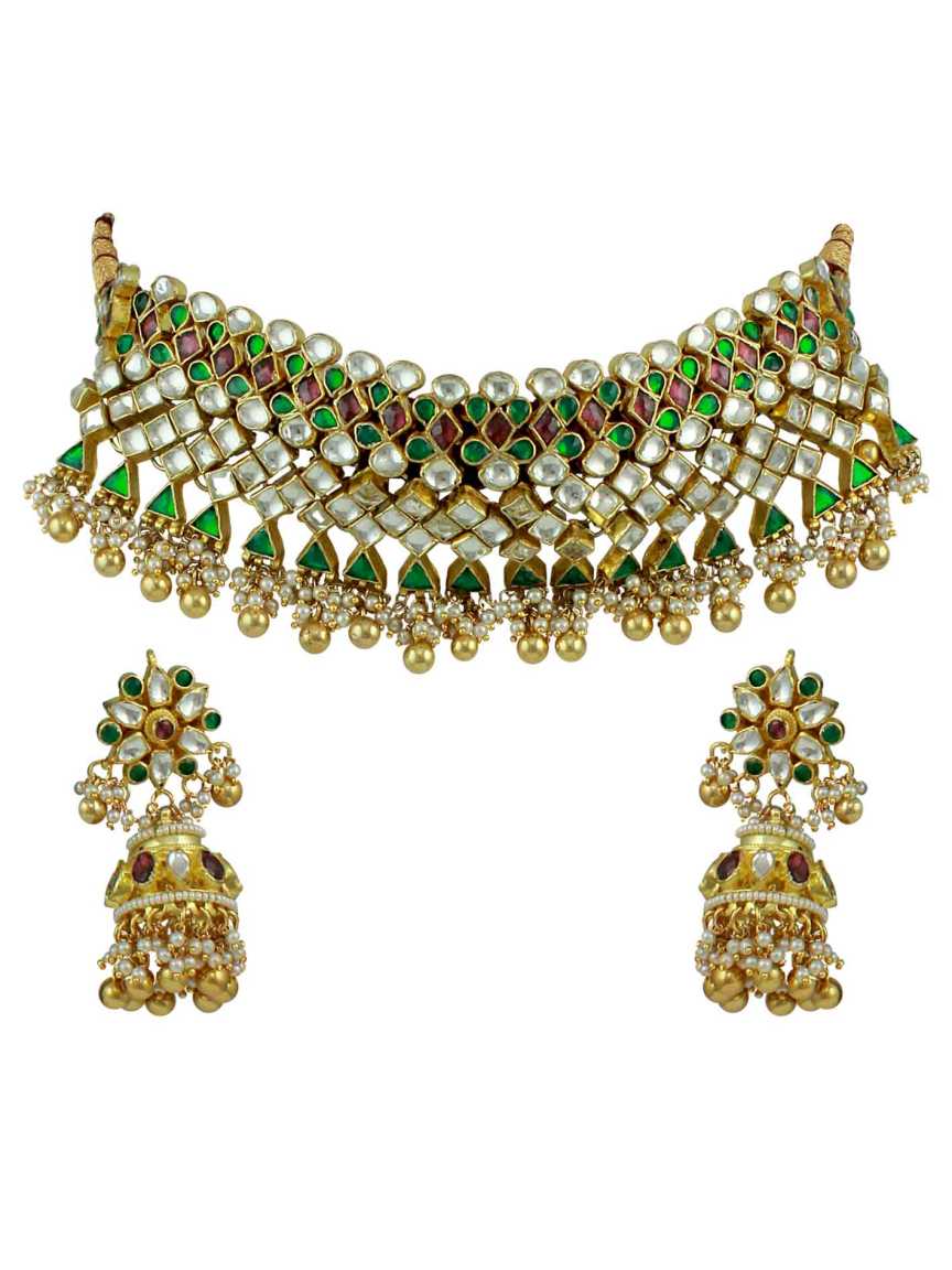 NECKLACE EARRING in JADAU KUNDAN Style | Design - 10987