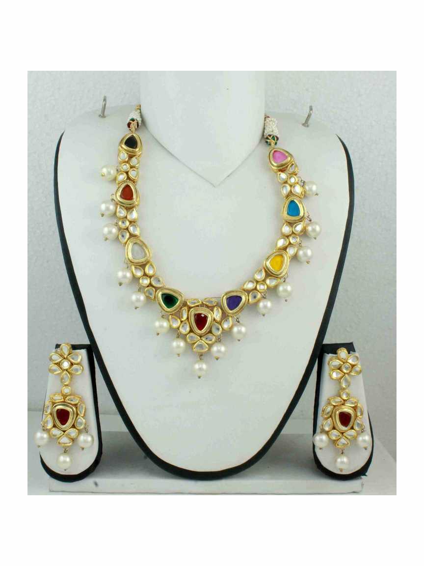 NECKLACE EARRING in JADAU KUNDAN Style | Design - 10989