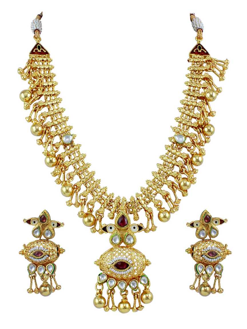 NECKLACE EARRING in JADAU KUNDAN Style | Design - 10991