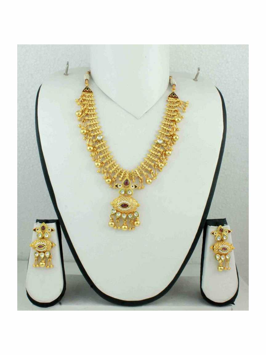 NECKLACE EARRING in JADAU KUNDAN Style | Design - 10992