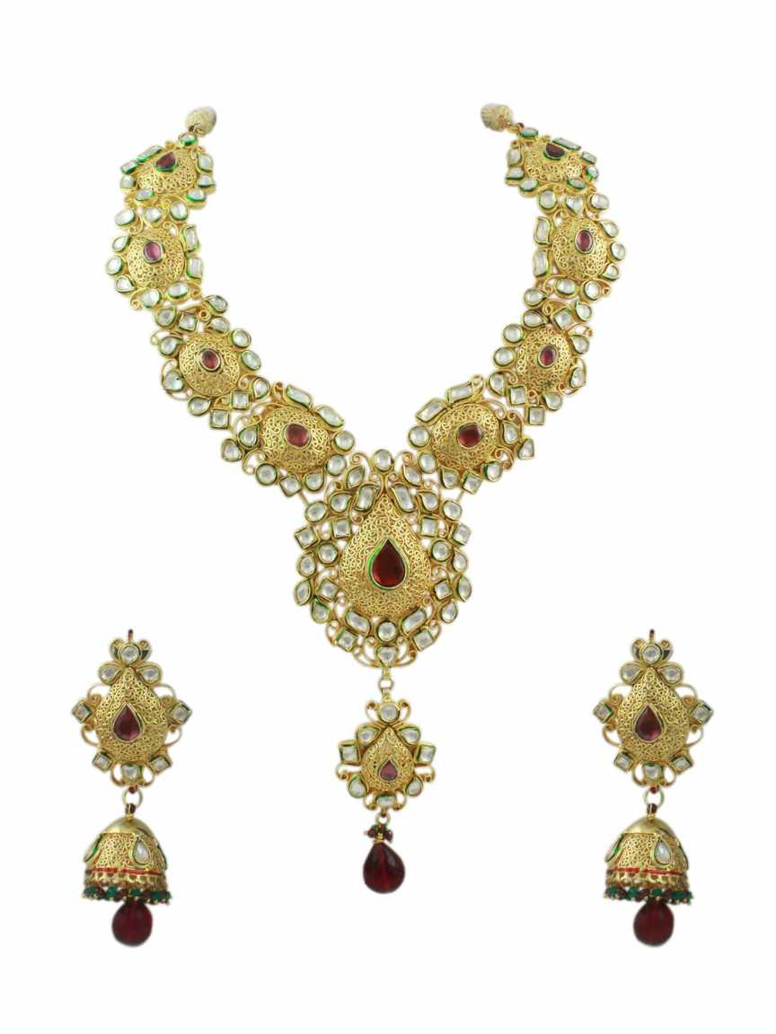 NECKLACE EARRING in JADAU KUNDAN Style | Design - 11008