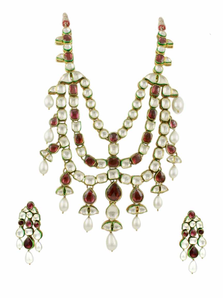 NECKLACE EARRING in JADAU KUNDAN Style | Design - 11018