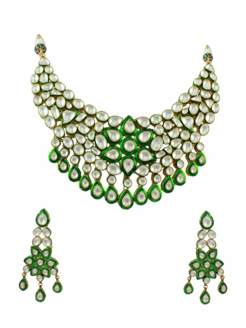 NECKLACE EARRING in JADAU KUNDAN Style | Design - 11024