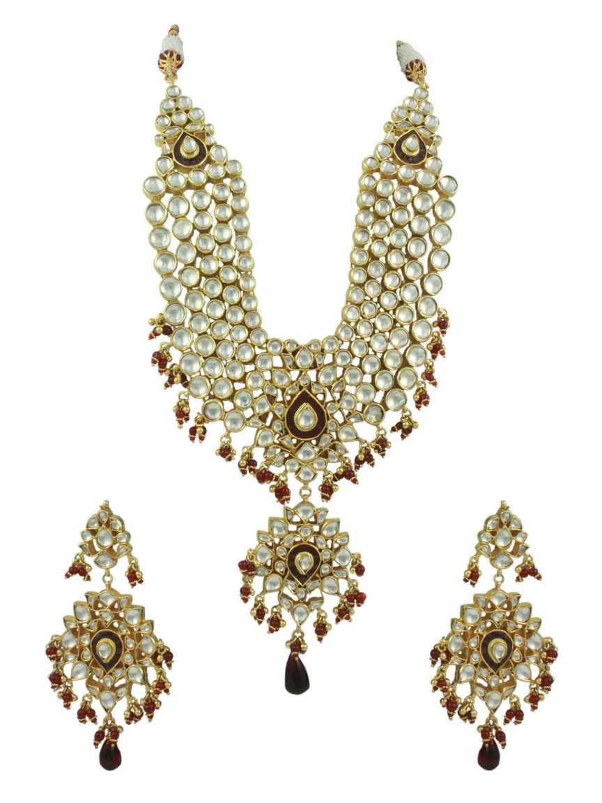 NECKLACE EARRING in JADAU KUNDAN Style | Design - 11025