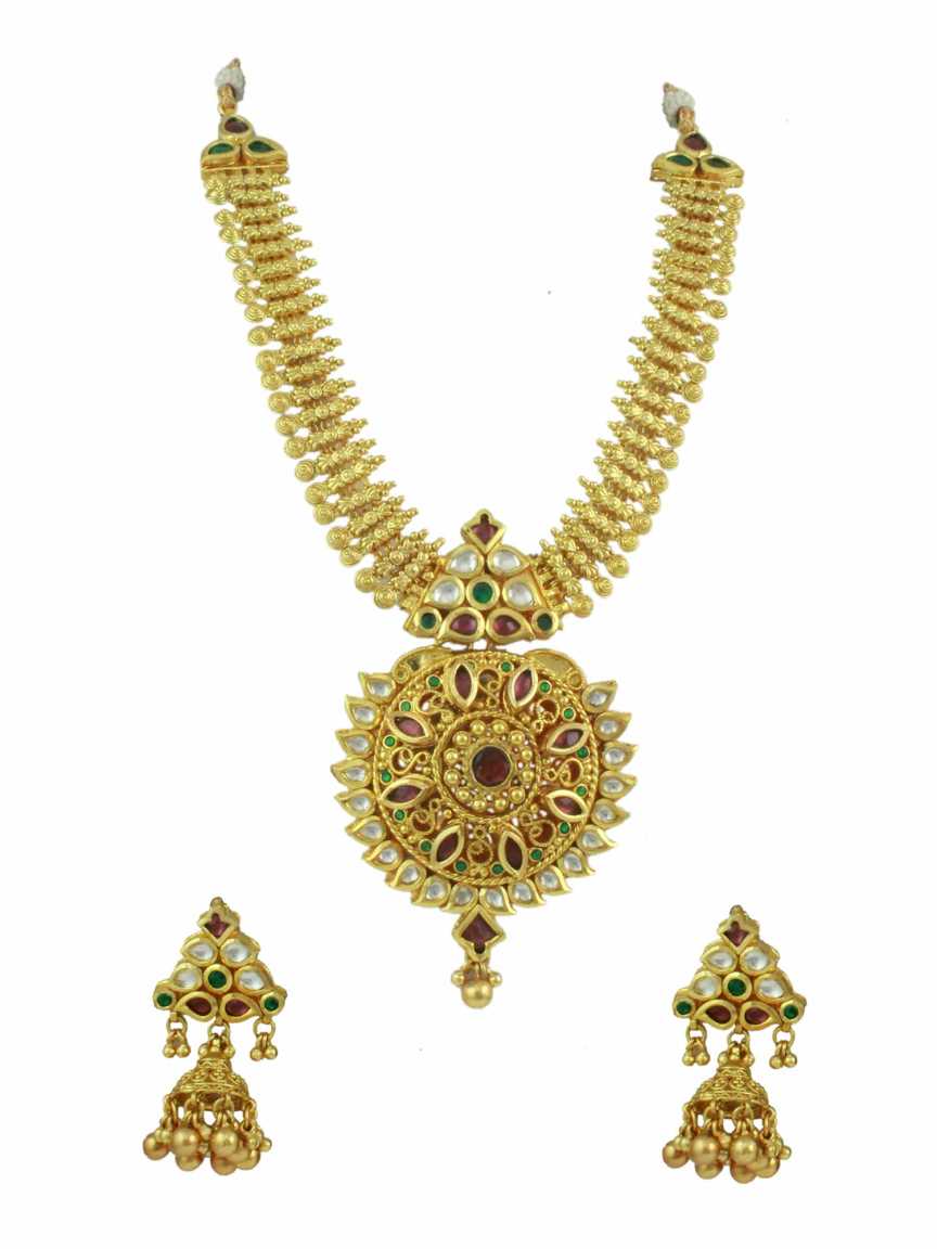 NECKLACE EARRING in JADAU KUNDAN Style | Design - 11237