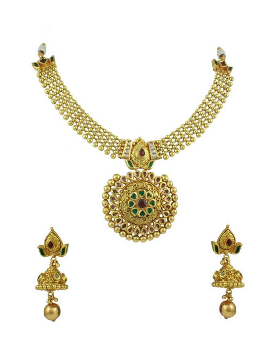 NECKLACE EARRING in JADAU KUNDAN Style | Design - 11238