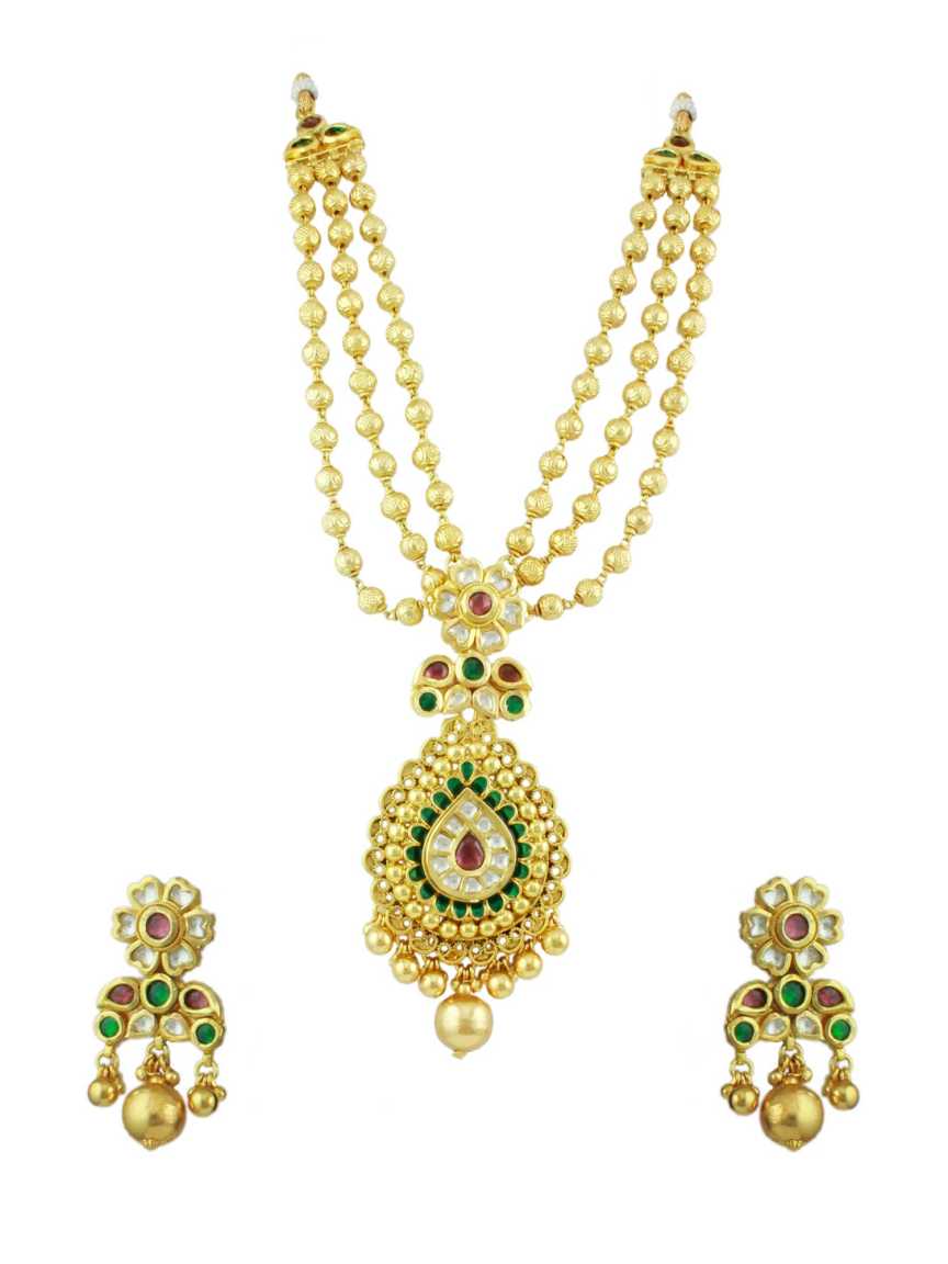 NECKLACE EARRING in JADAU KUNDAN Style | Design - 11240