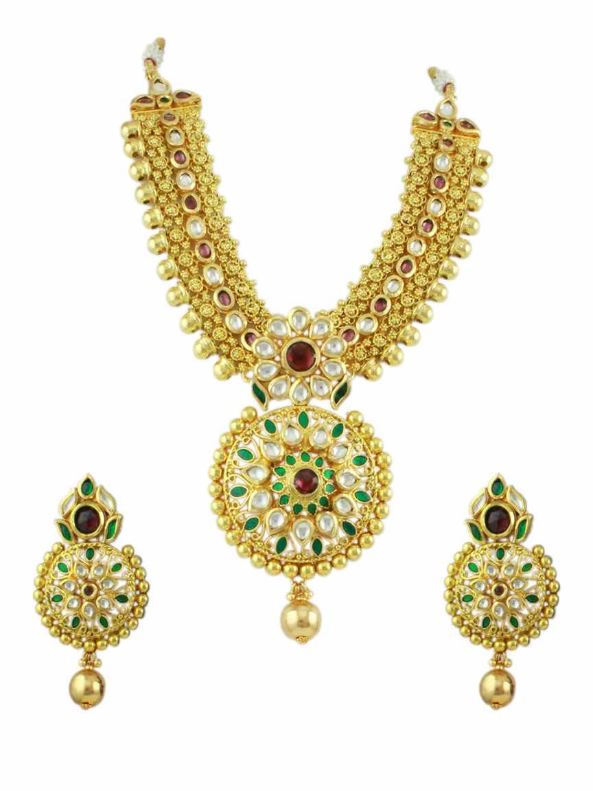 NECKLACE EARRING in JADAU KUNDAN Style | Design - 11242