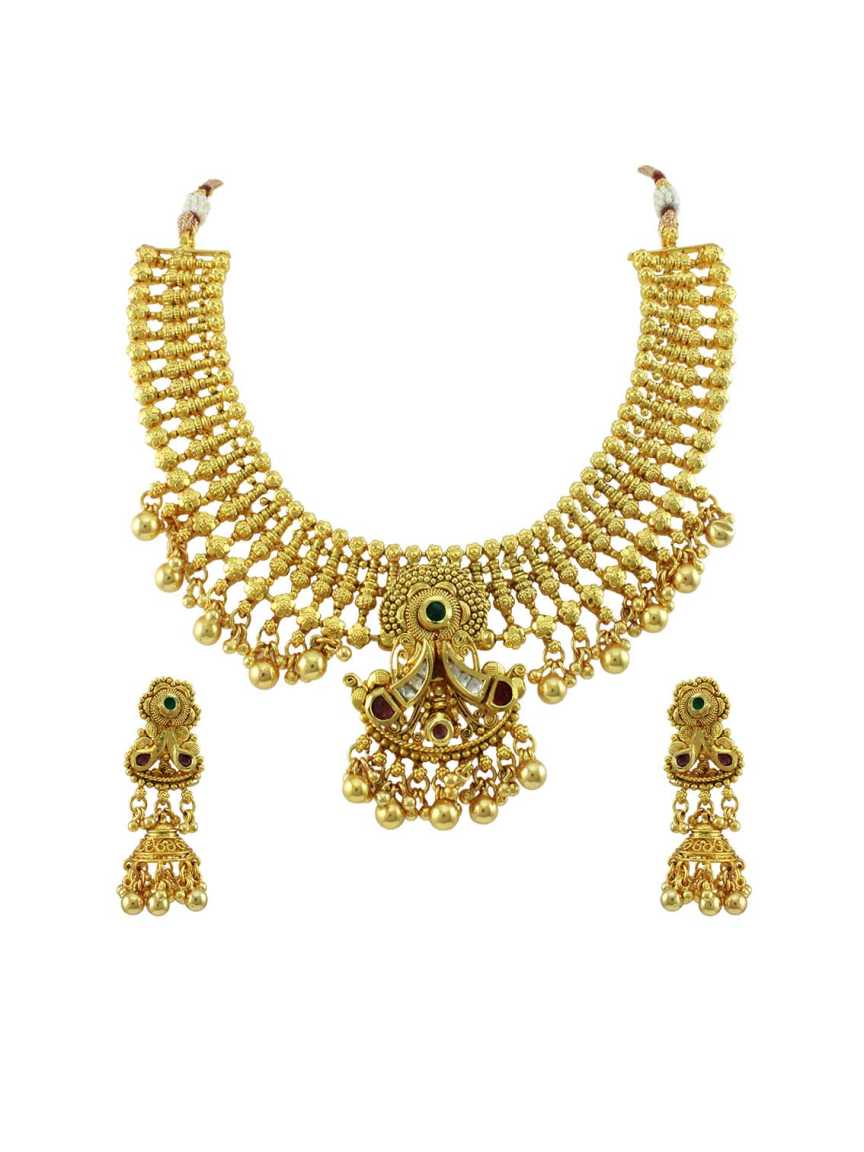 NECKLACE EARRING in JADAU KUNDAN Style | Design - 11245