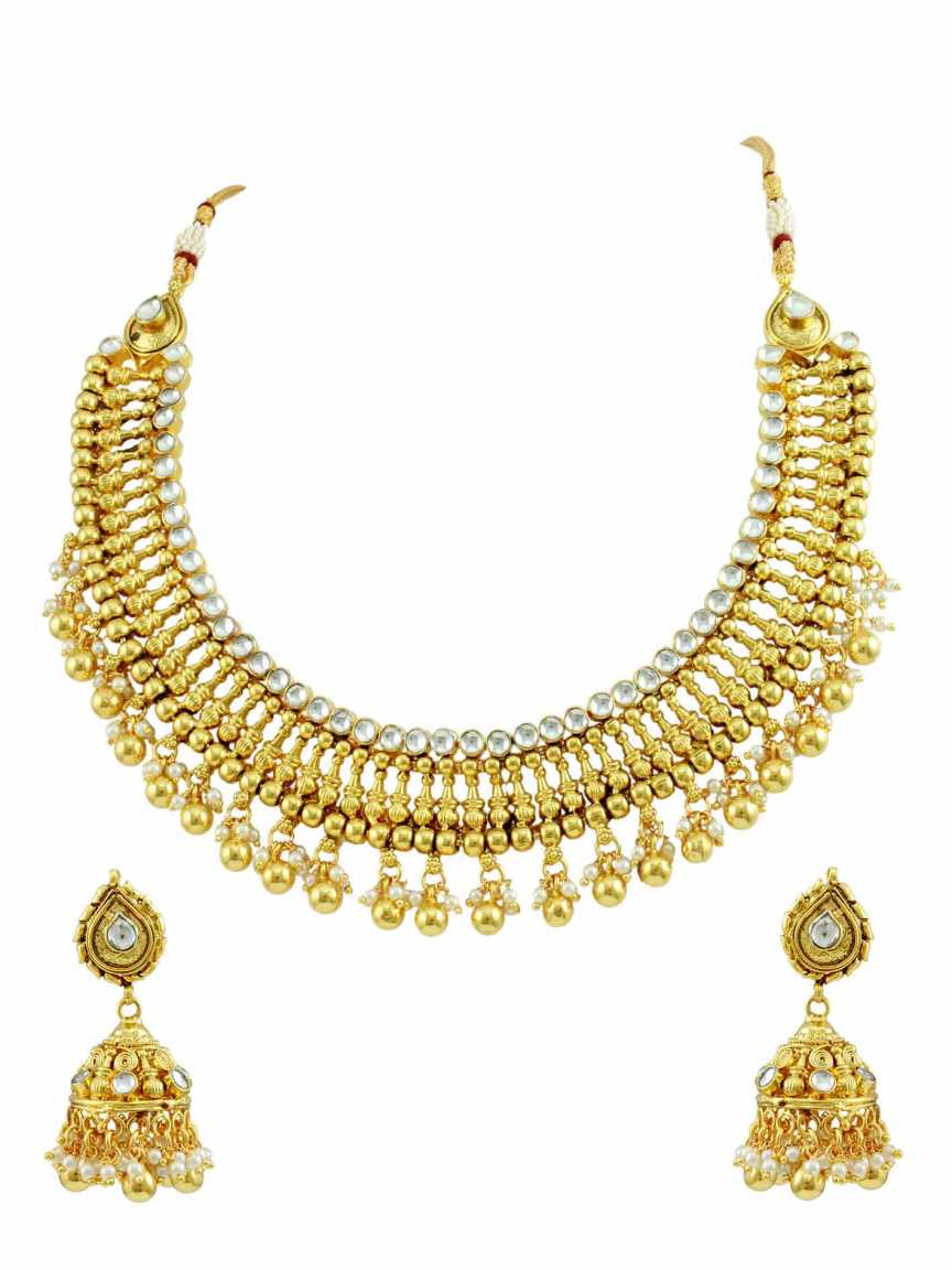 NECKLACE EARRING in JADAU KUNDAN Style | Design - 11252