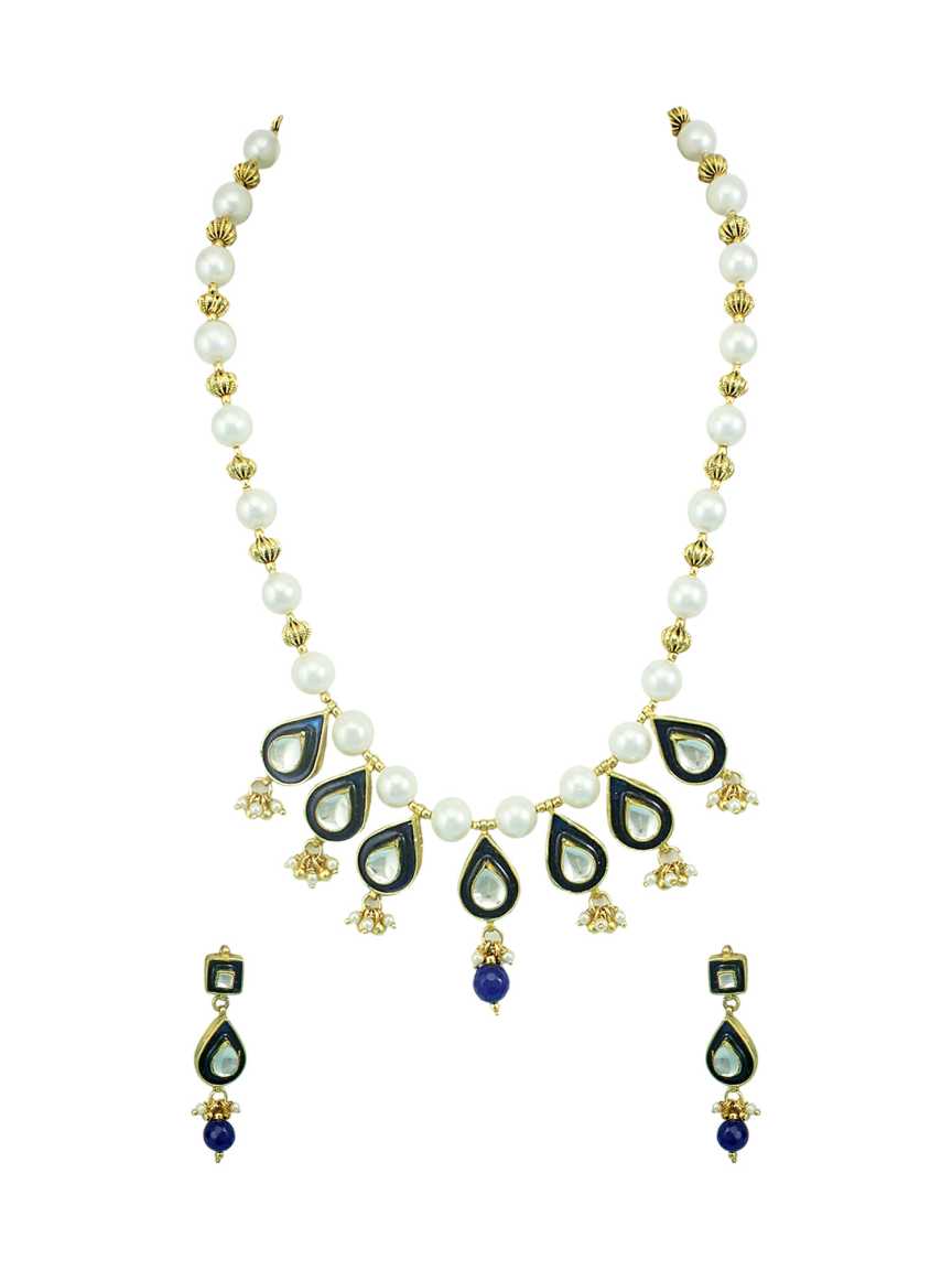 NECKLACE EARRING in JADAU KUNDAN Style | Design - 11253