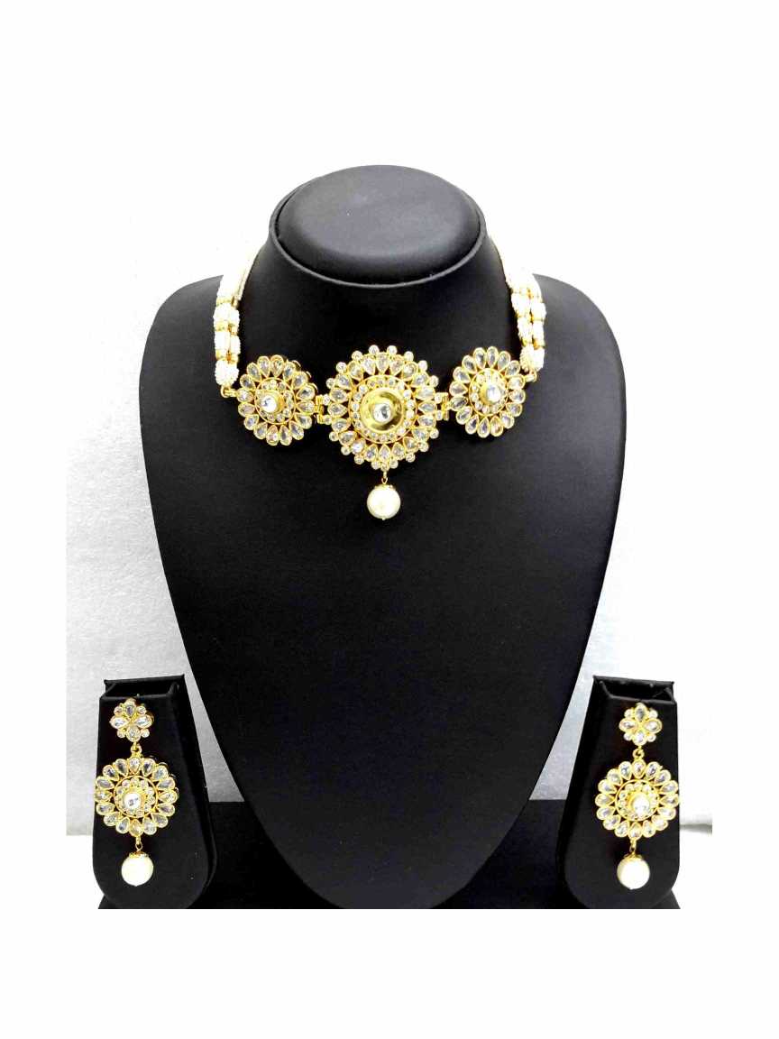 NECKLACE EARRING in JADAU KUNDAN Style | Design - 13684