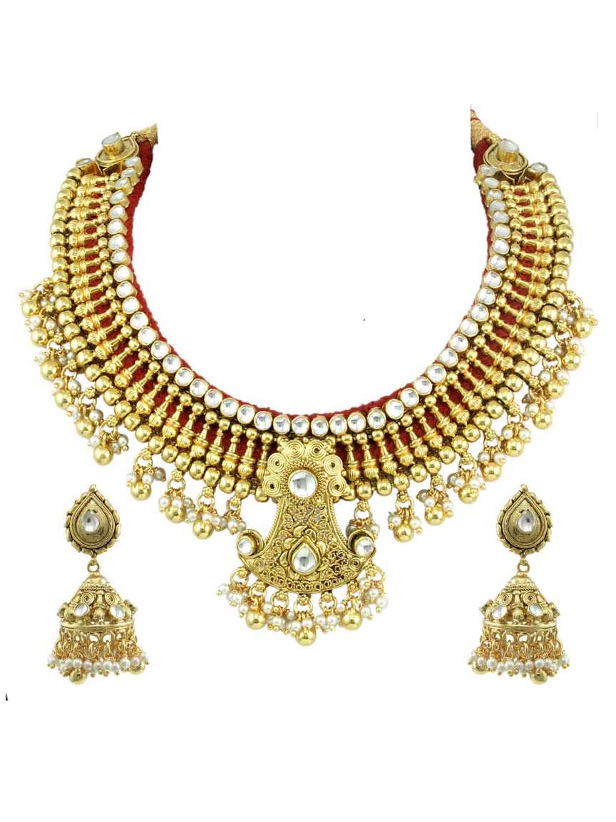 NECKLACE EARRING in JADAU KUNDAN Style | Design - 14032