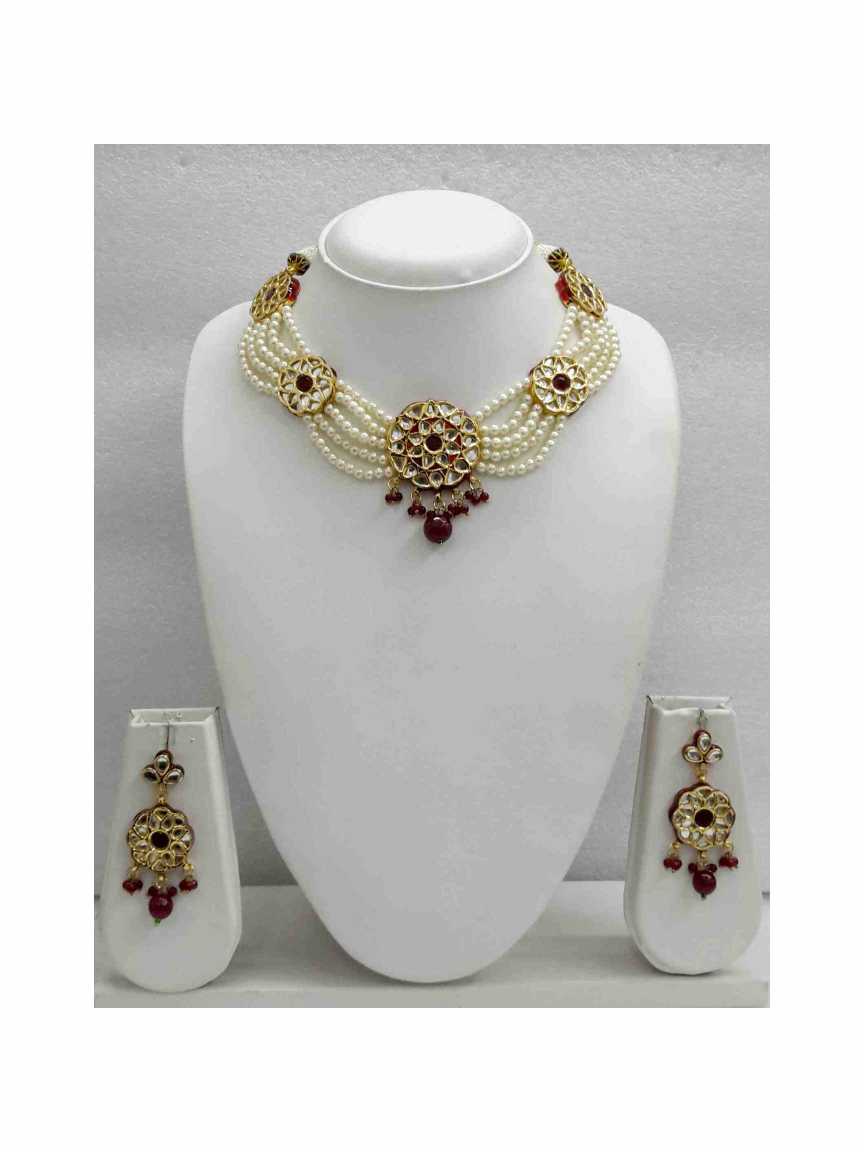 NECKLACE EARRING in JADAU KUNDAN Style | Design - 14488