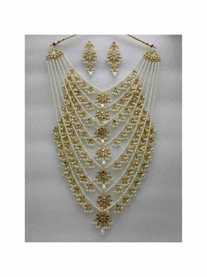 NECKLACE EARRING in JADAU KUNDAN Style | Design - 14489
