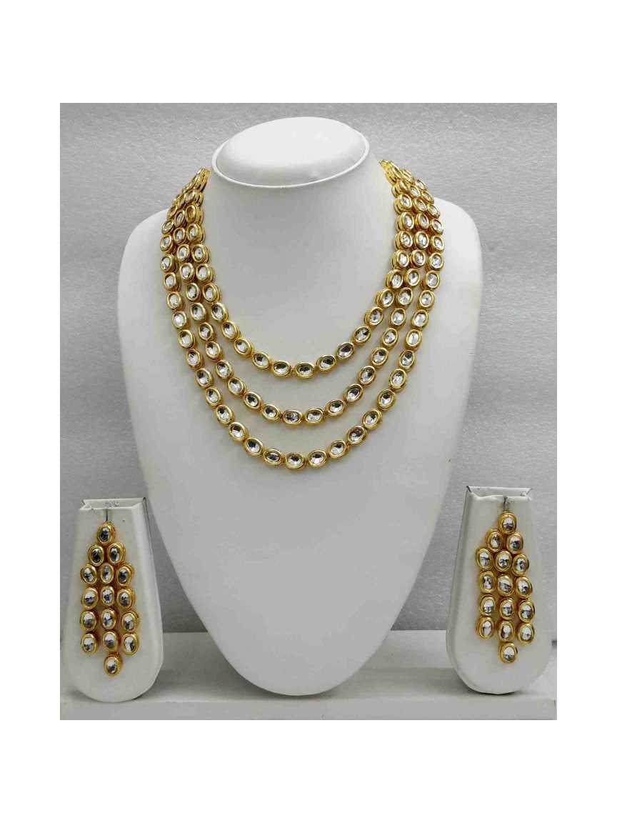 NECKLACE EARRING in JADAU KUNDAN Style | Design - 14528