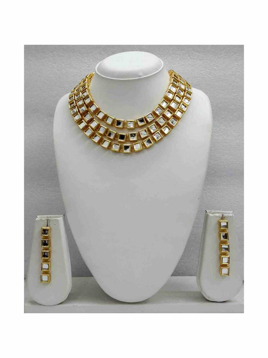NECKLACE EARRING in JADAU KUNDAN Style | Design - 14529