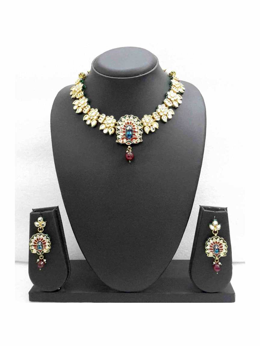 NECKLACE EARRING in JADAU KUNDAN Style | Design - 14679