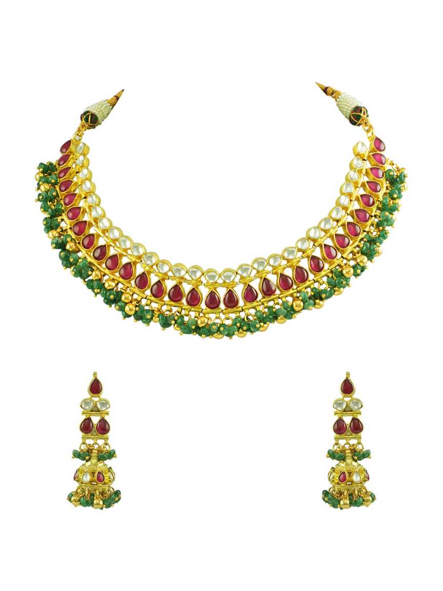 NECKLACE EARRING in JADAU KUNDAN Style | Design - 15107