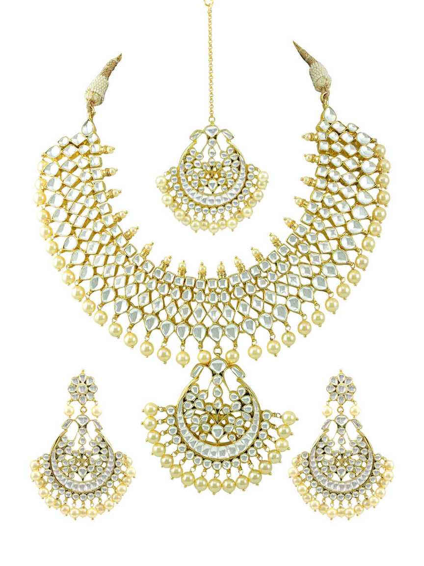 NECKLACE EARRING in JADAU KUNDAN Style | Design - 15229
