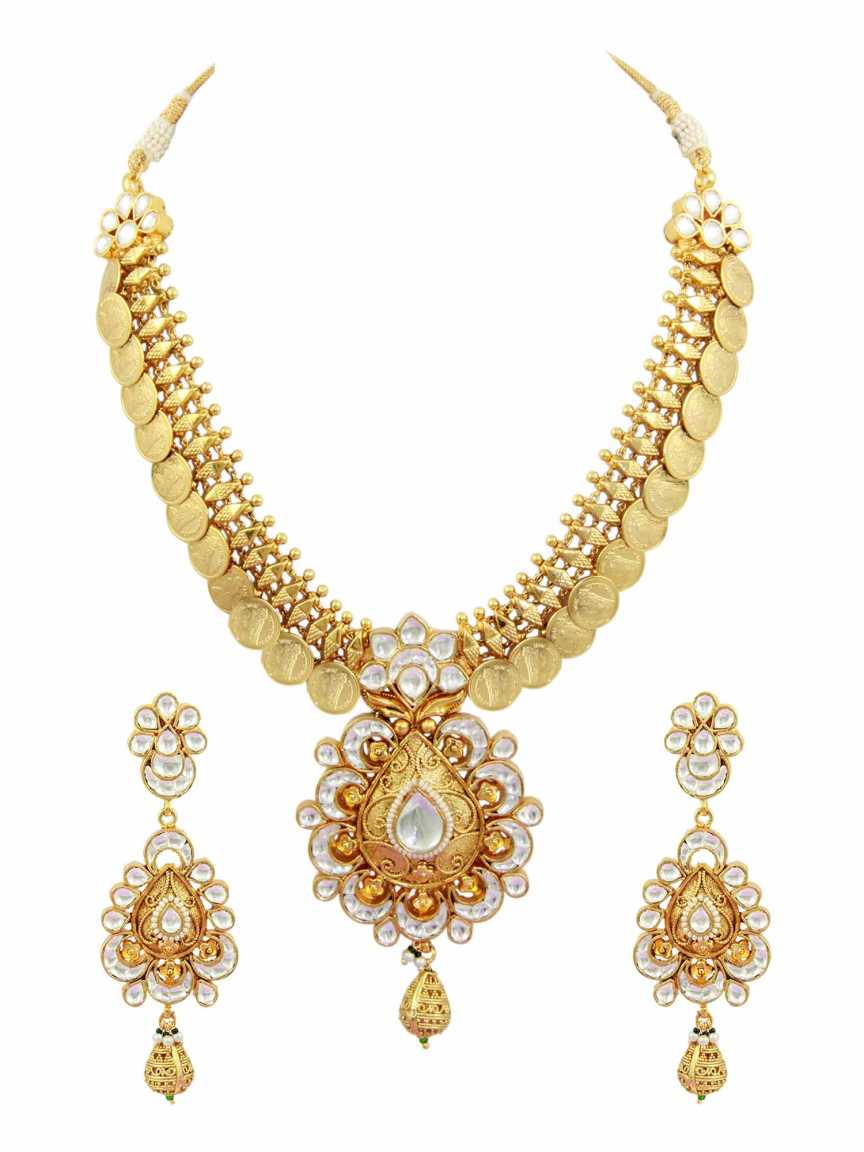 NECKLACE EARRING in JADAU KUNDAN Style | Design - 15557