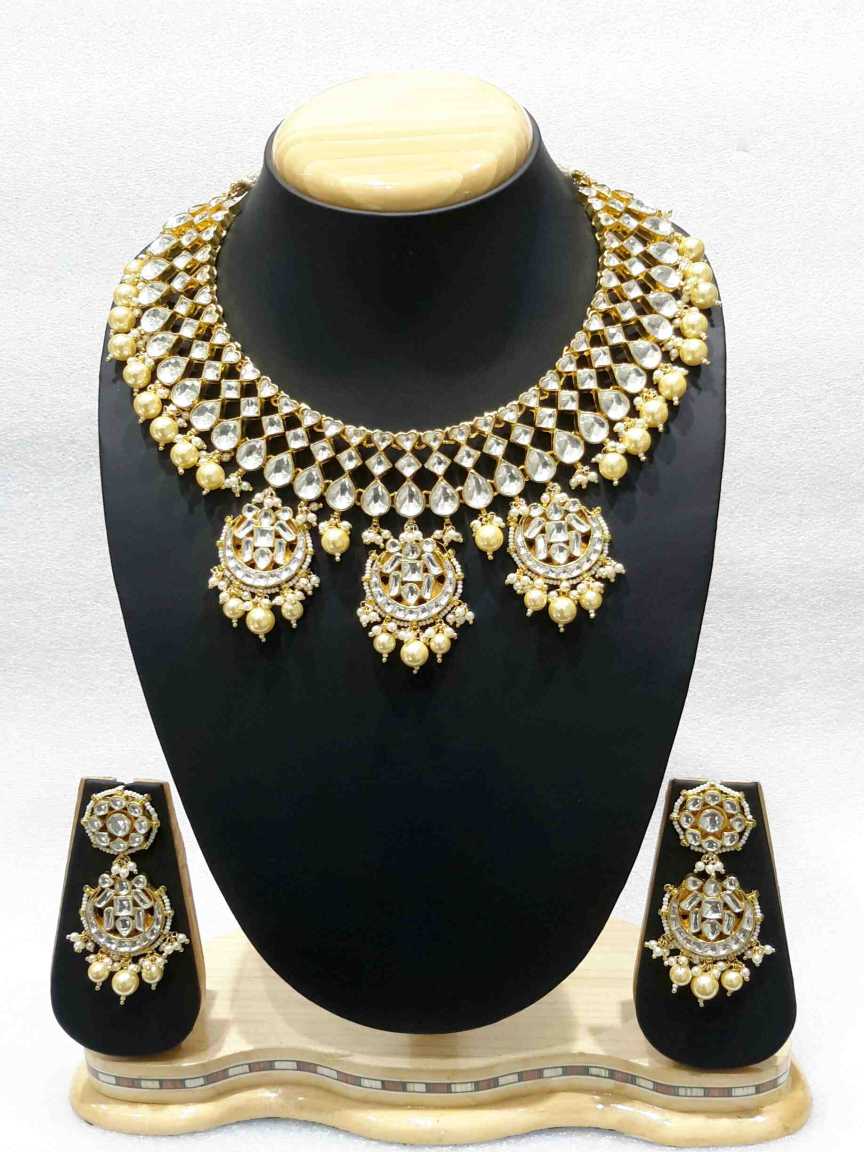 NECKLACE EARRING in JADAU KUNDAN Style | Design - 15748