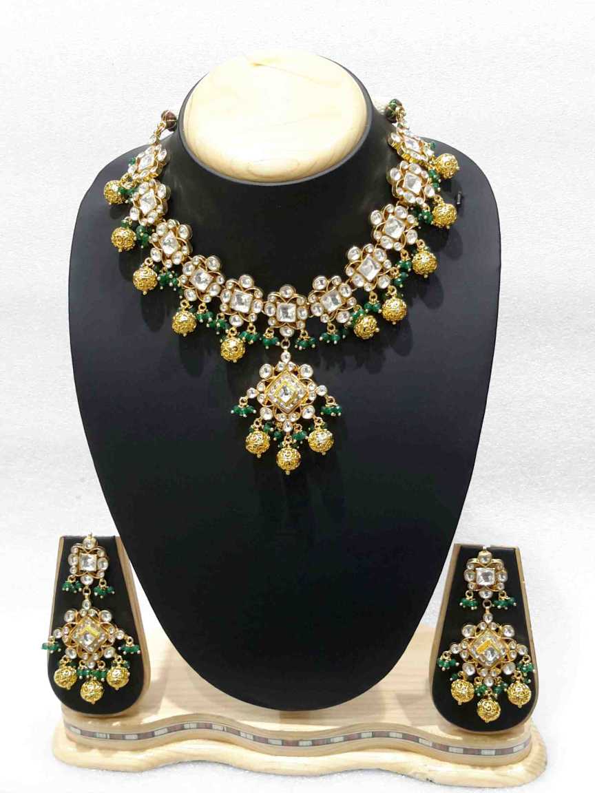 NECKLACE EARRING in JADAU KUNDAN Style | Design - 15779