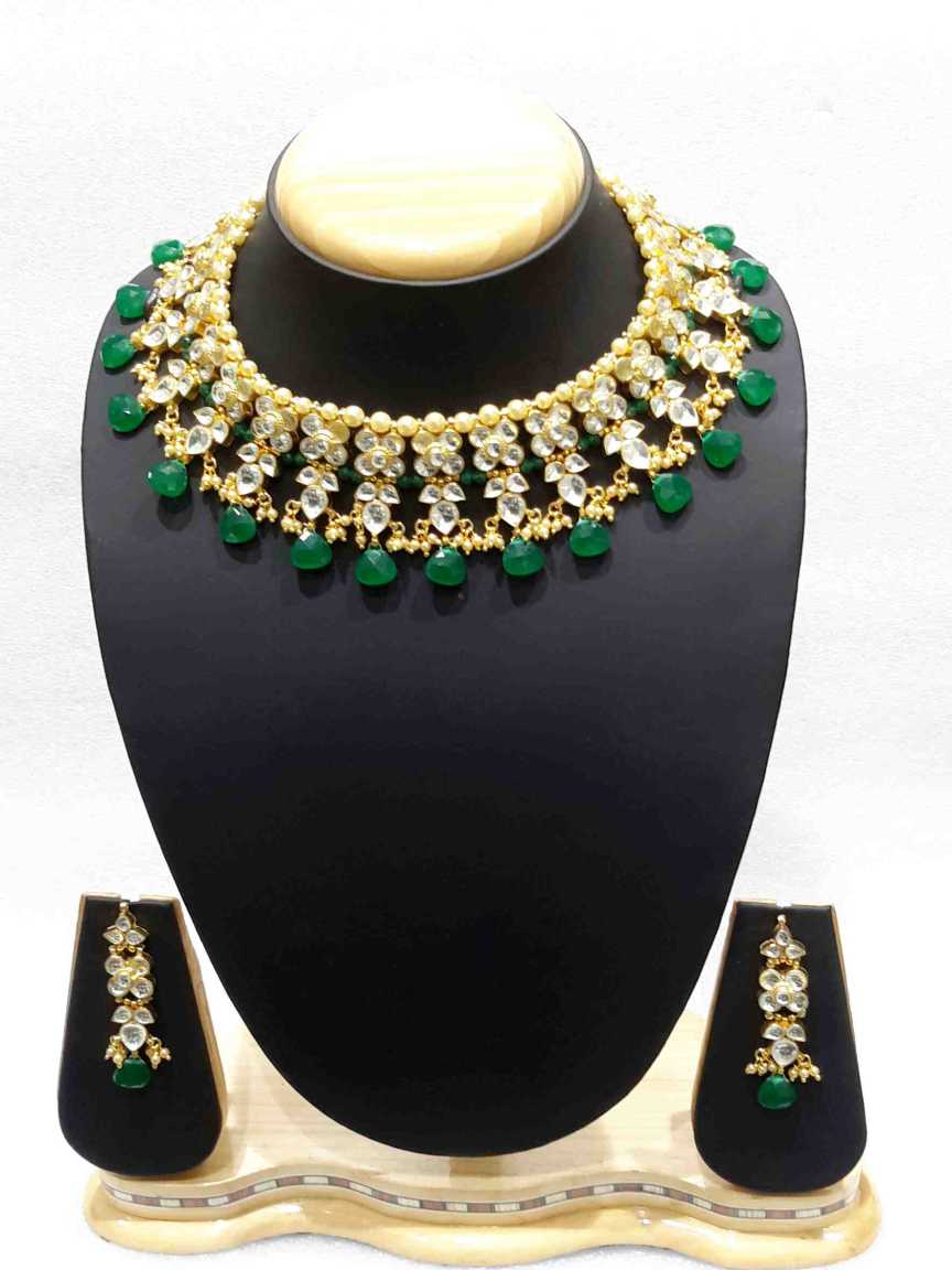 NECKLACE EARRING in JADAU KUNDAN Style | Design - 15820